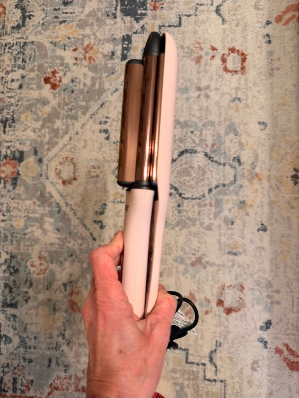L’ange Triple Barrel Hair Waver Blush Pink Rose Gold